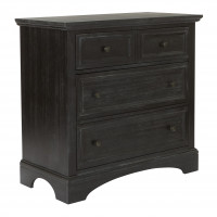 OSP Home Furnishings BP-4200-04B Farmhouse Basics 3 Drawer Chest in Rustic Black